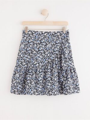 Short wrap skirt with flounce - 8173551-8467
