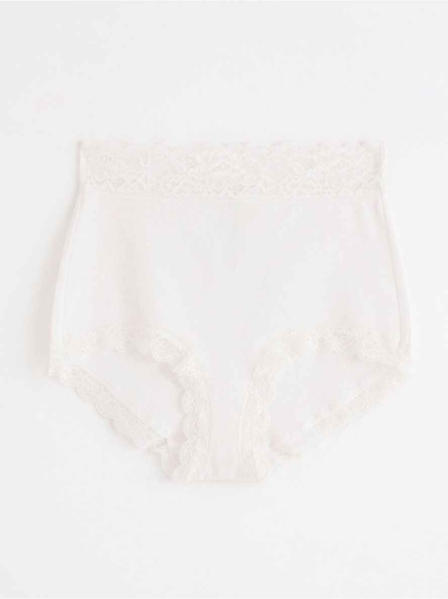 Gacice – High waist brief with lace trim