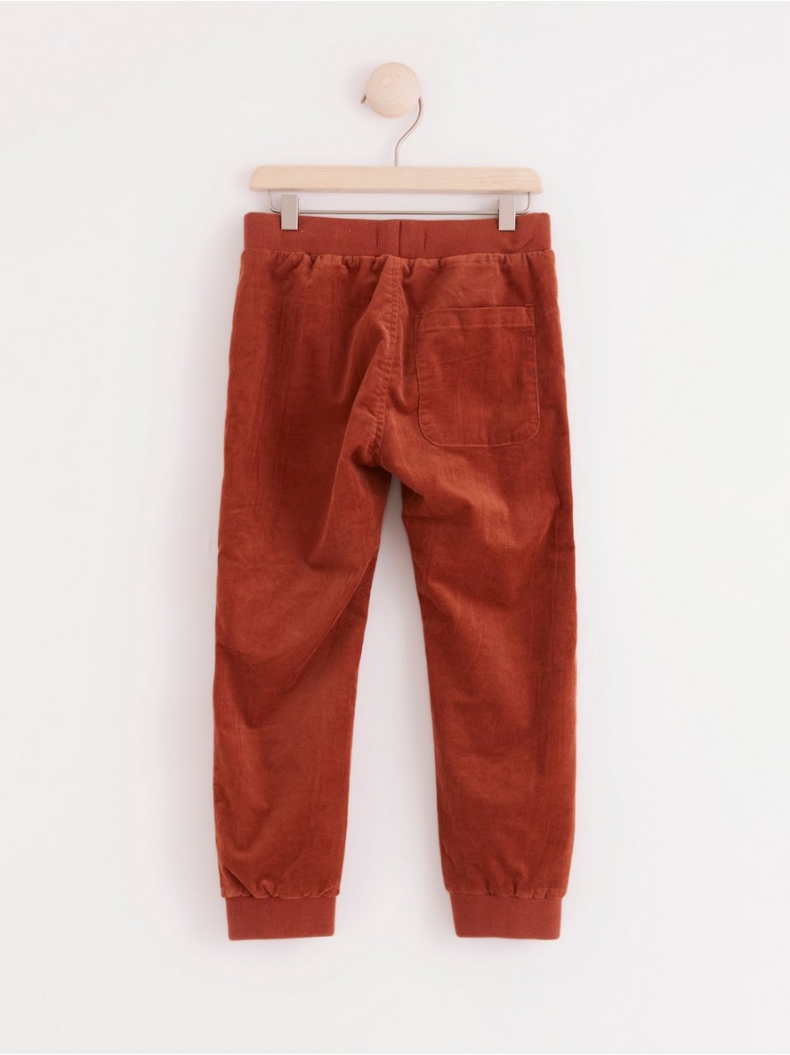 Tapered regular waist cord trousers - 8181077-7865