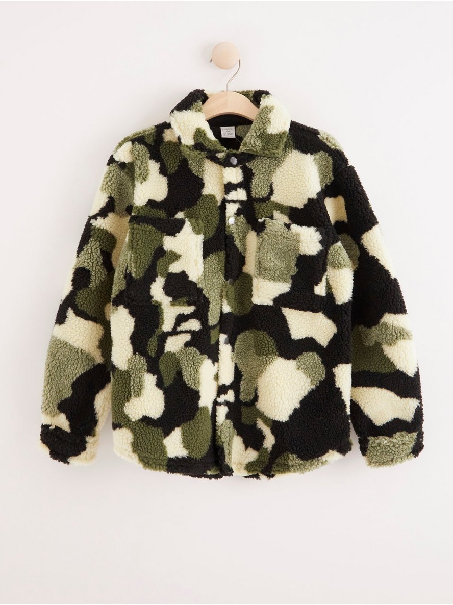 Jakna – Pile shirt jacket with camo print