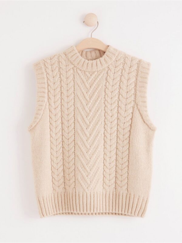 Cable knit vest - 8185239-305