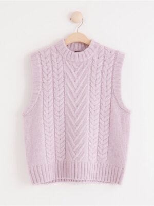 Cable knit vest - 8185239-6375