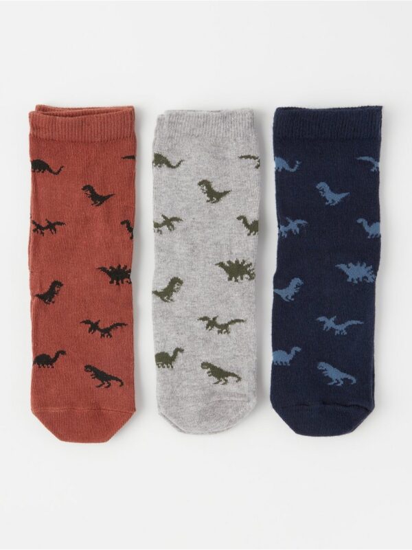 3-pack socks with dinosaurs - 8185378-2150