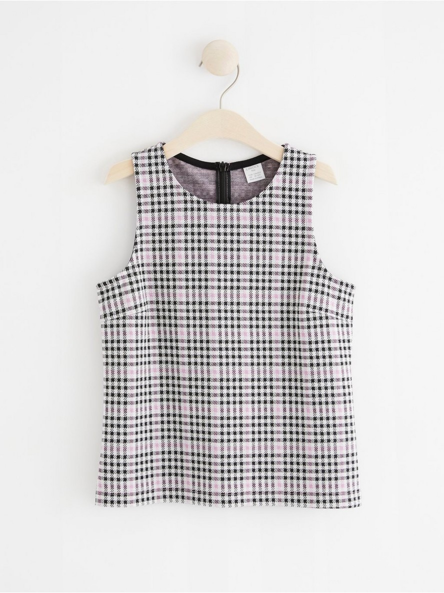 Majica – Sleeveless top with houndstooth pattern