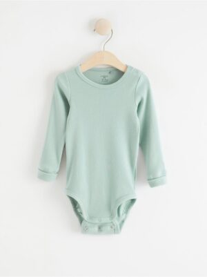 Ribbed long sleeve bodysuit - 8190531-7682
