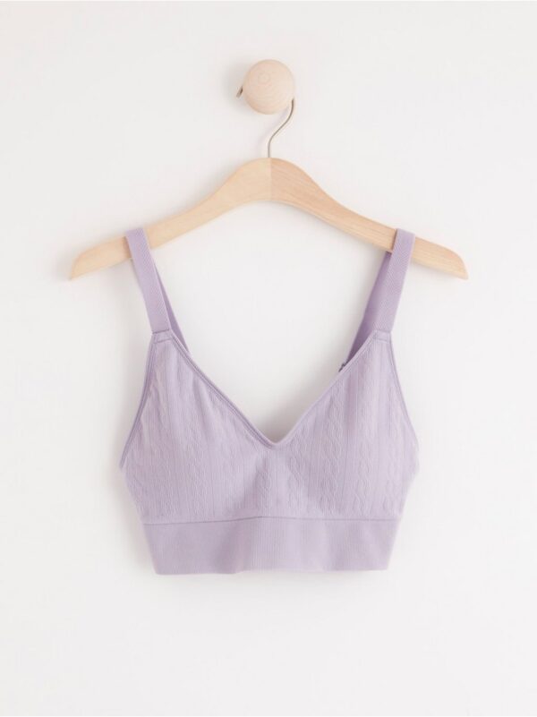 Seamless soft bra with pattern - 8191276-9571