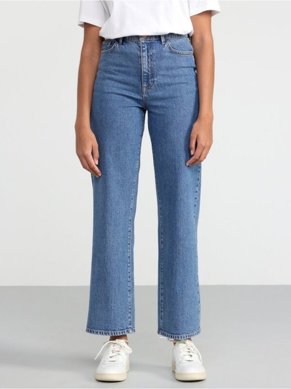 HANNA Wide high waist jeans with cropped leg - 8193059-791