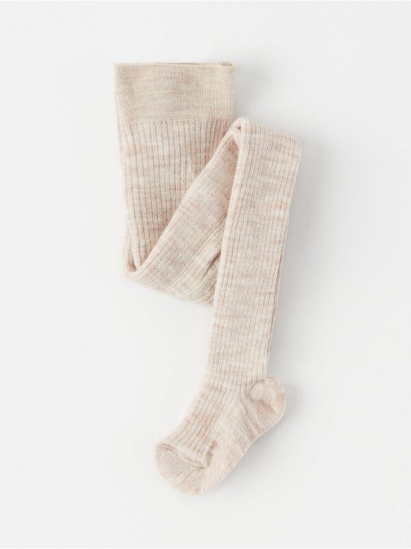 Ribbed wool blend tights - 8195242-7743
