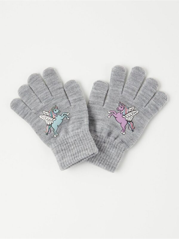 Magic gloves with unicorn motif - 8196117-7196