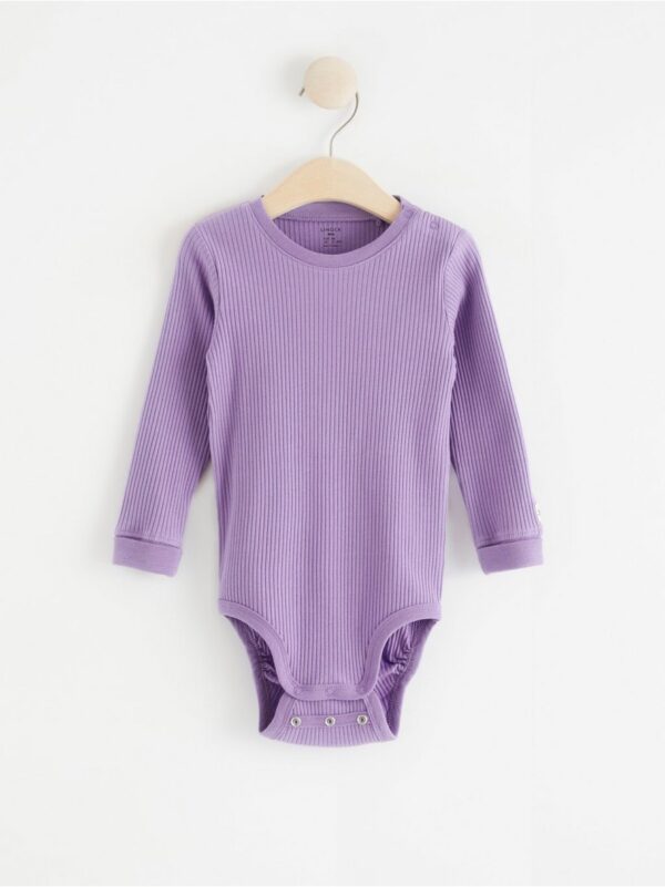 Ribbed bodysuit with long sleeves - 8196378-6927