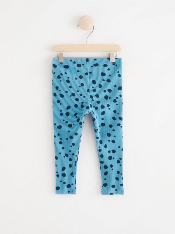 Ribbed leggings with dots - 8196599-1119