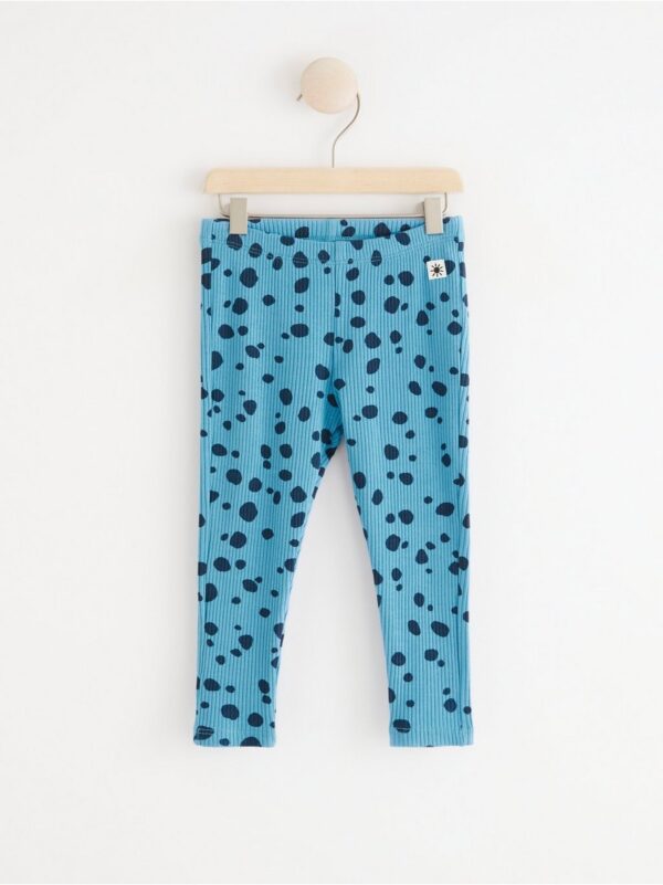 Ribbed leggings with dots - 8196599-1119