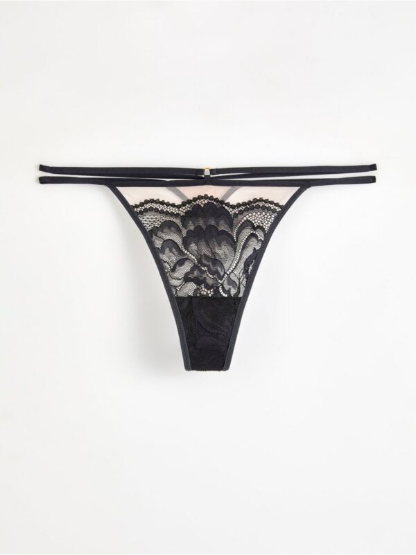 Thong regular with lace - 8196658-80
