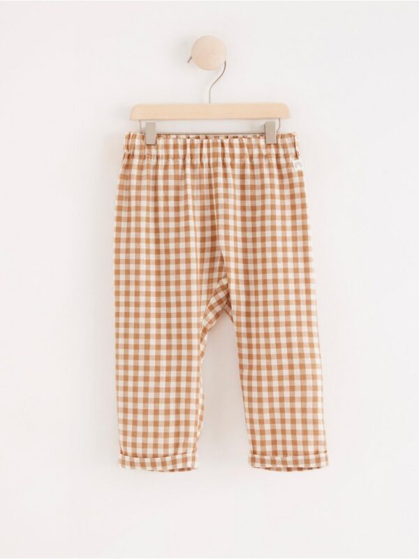 Trousers with gingham pattern - 8197301-9495