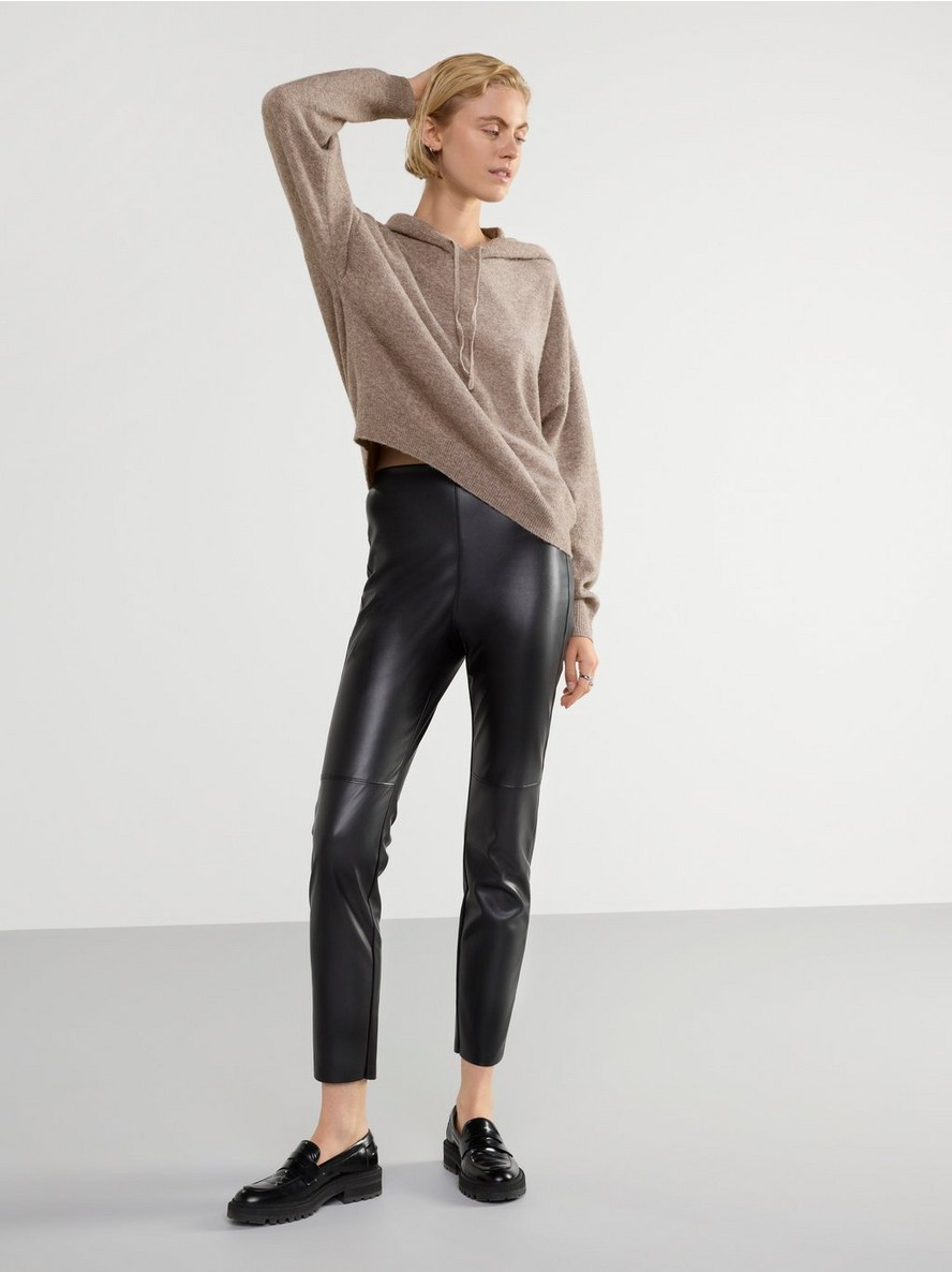 Pantalone – High waist imitation leather trousers