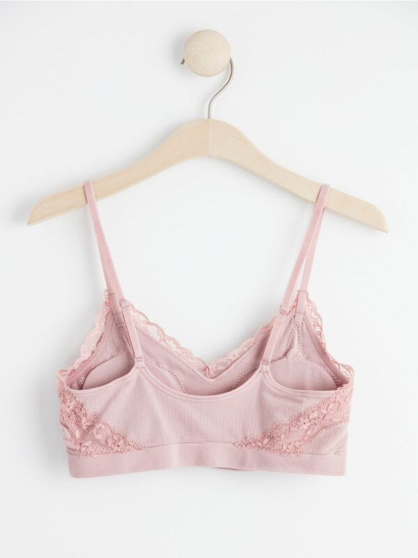 Soft bra with lace - 8204582-7351