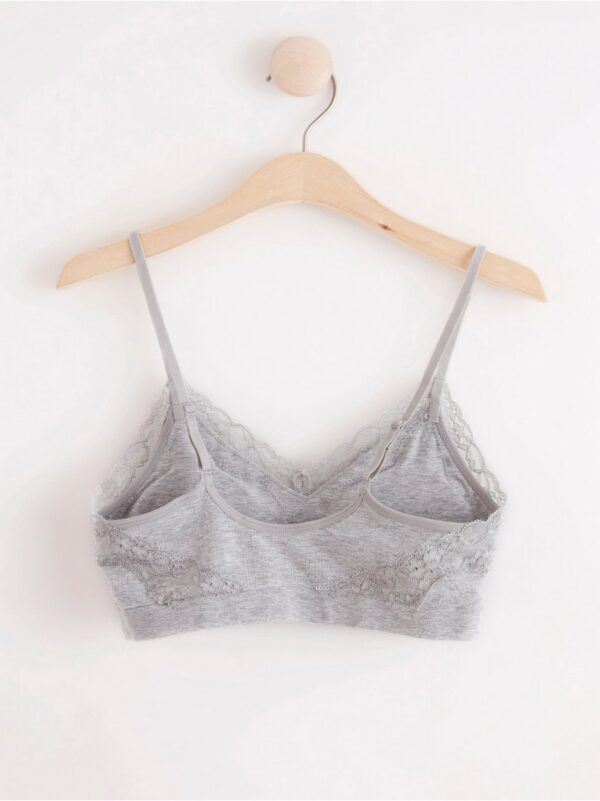 Soft bra with lace - 8204582-7926