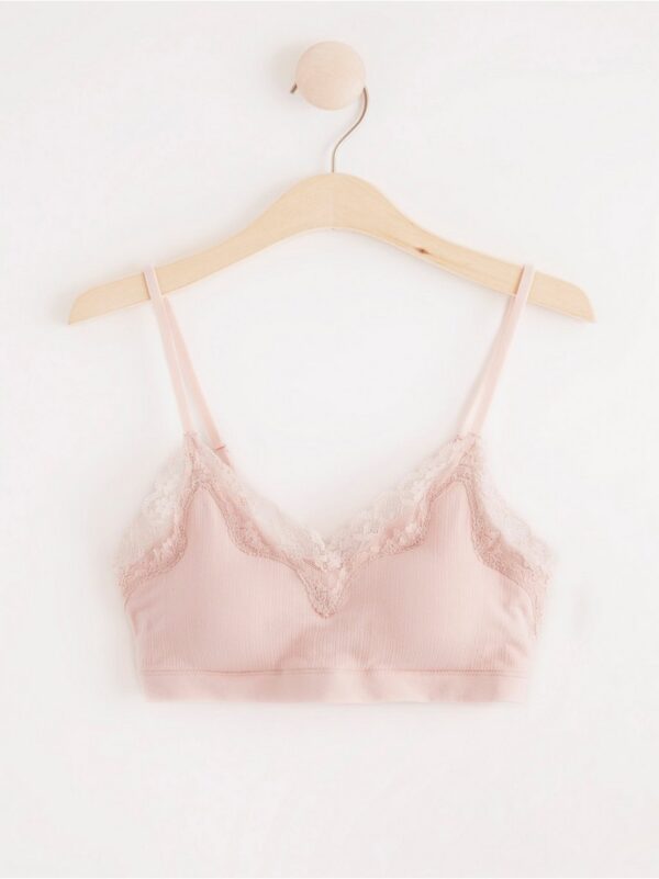 Soft bra with lace - 8204582-8412