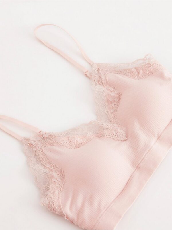 Soft bra with lace - 8204582-8412