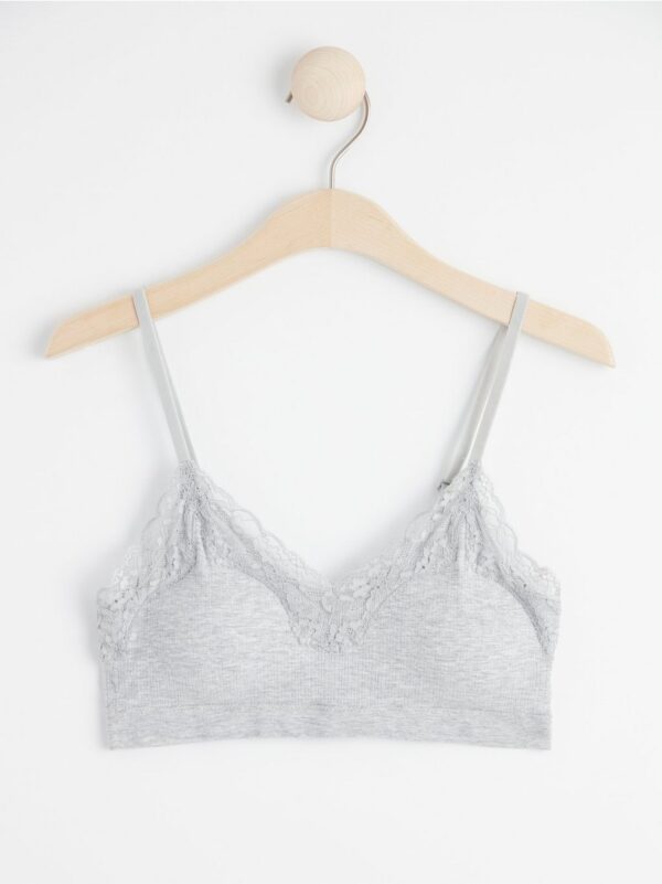 Soft bra with lace - 8204582-8424