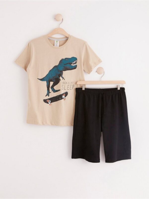 Pyjama set with skateboarding dinosaur - 8213314-9752