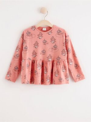 Long sleeve top with flounce and frogs - 8213432-3912