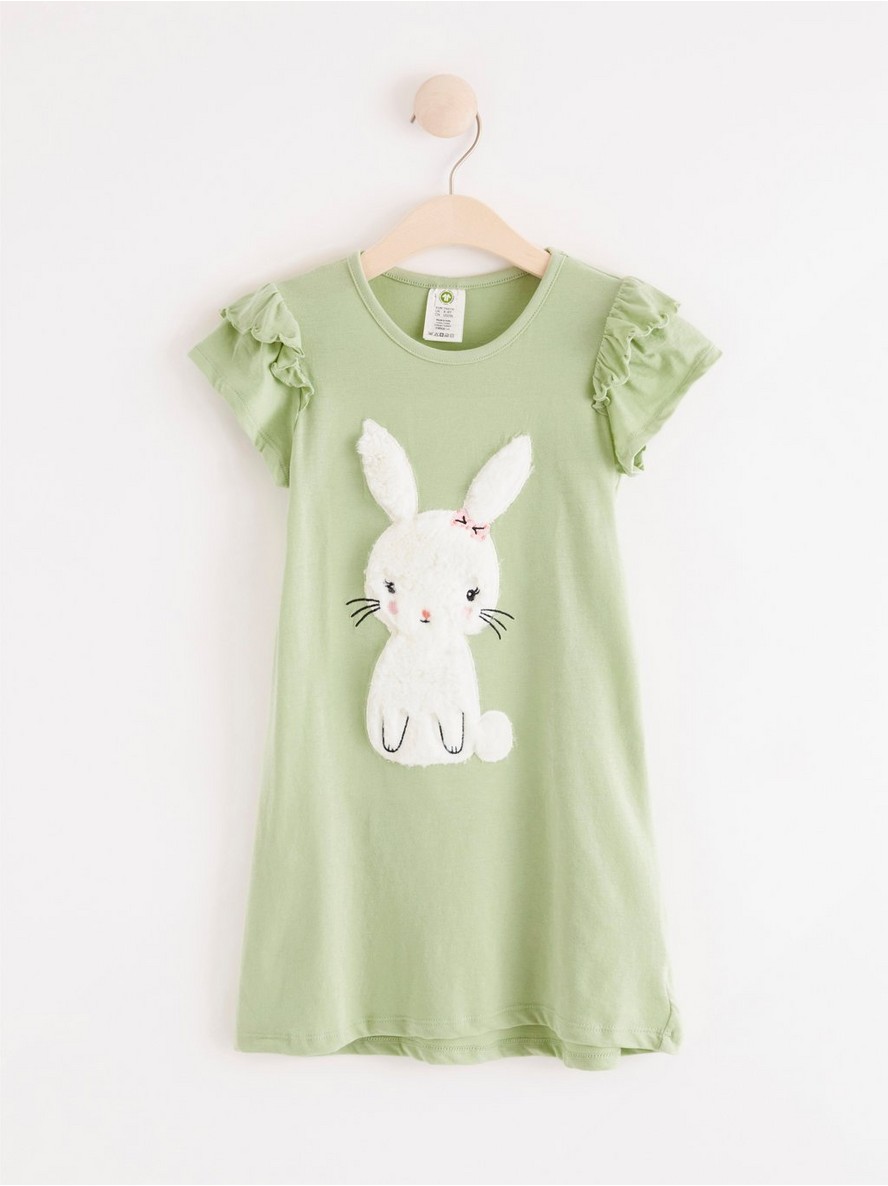 Night dress with rabbit appliqué - 8217177-9567
