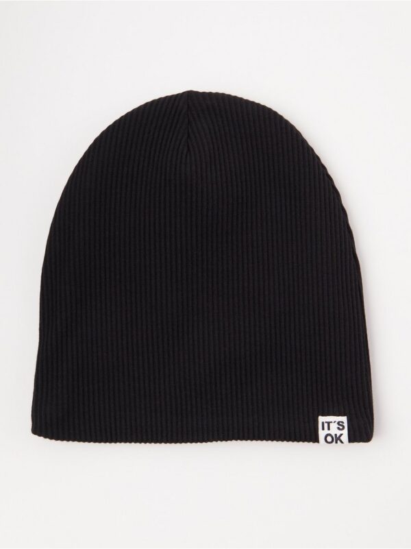 Ribbed cotton beanie - 8218769-80