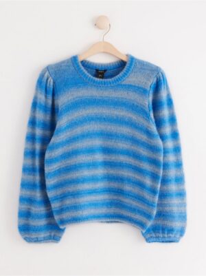 Knitted jumper with puff sleeves - 8220880-5310