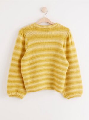 Knitted jumper with puff sleeves - 8220880-7014
