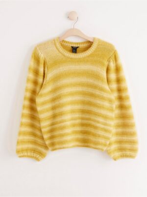 Knitted jumper with puff sleeves - 8220880-7014