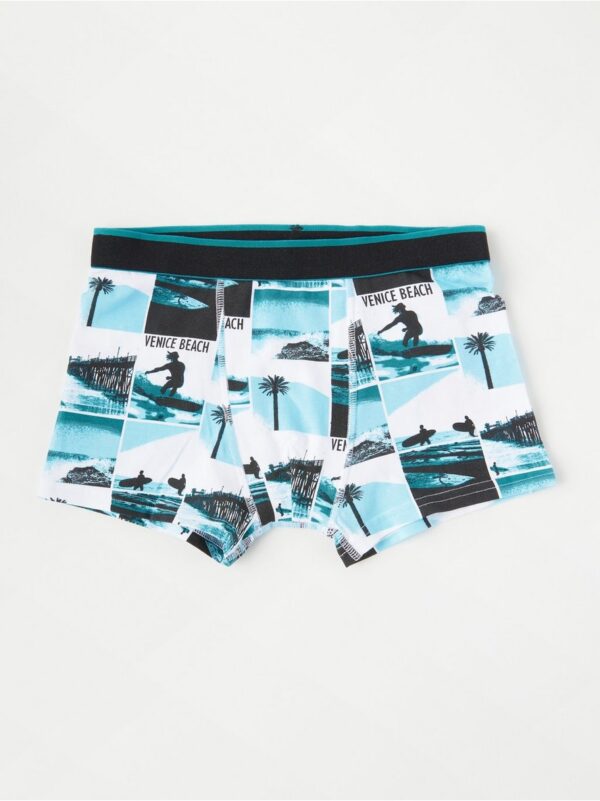 Boxer shorts with beach print - 8221595-9565