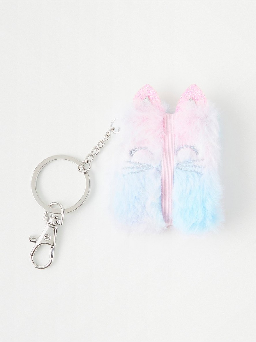 Privezak za kljuceve – Fluffy cat notebook keychain