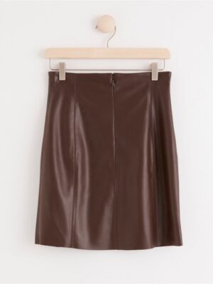 Short imitation leather skirt - 8226020-619