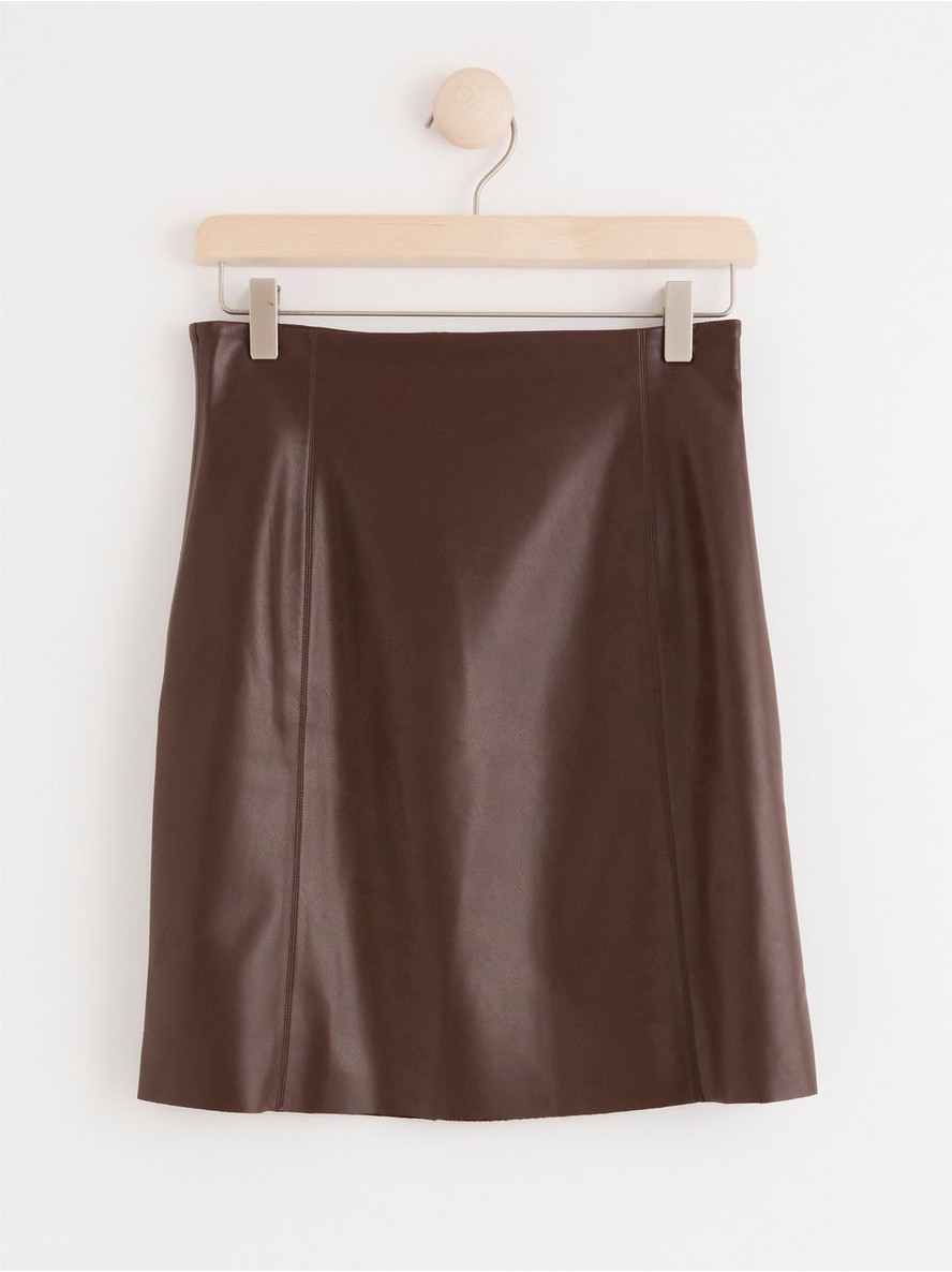 Suknja – Short imitation leather skirt