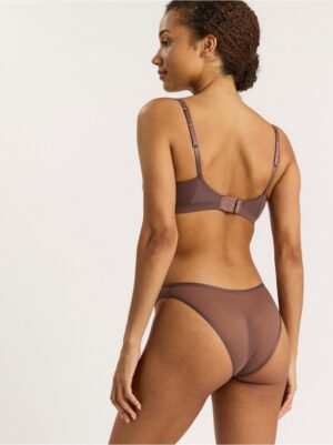 Regular waist brazilian briefs in mesh - 8229729-9507