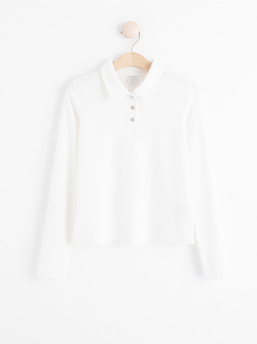 Majica – Ribbed top with collar