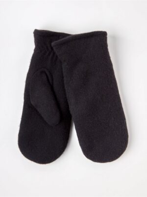 Wool blend mittens with pile lining - 8232252-80