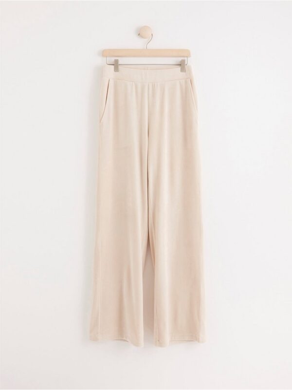 Wide velour trousers - 8233350-7403