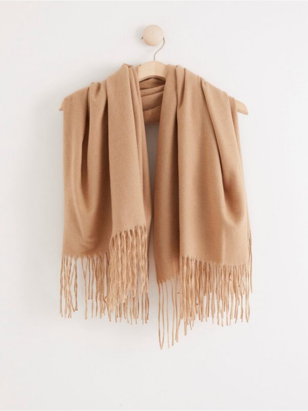 Square scarf with fringes - 8233879-9937