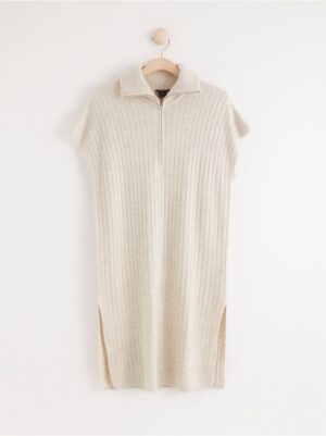 Long rib-knit vest - 8236045-7403