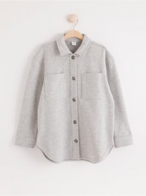 Jersey overshirt with brushed inside - 8240124-7196