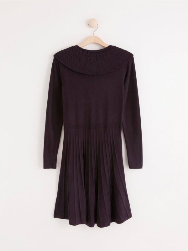 Fine-knit dress with collar - 8247915-8968