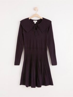 Fine-knit dress with collar - 8247915-8968