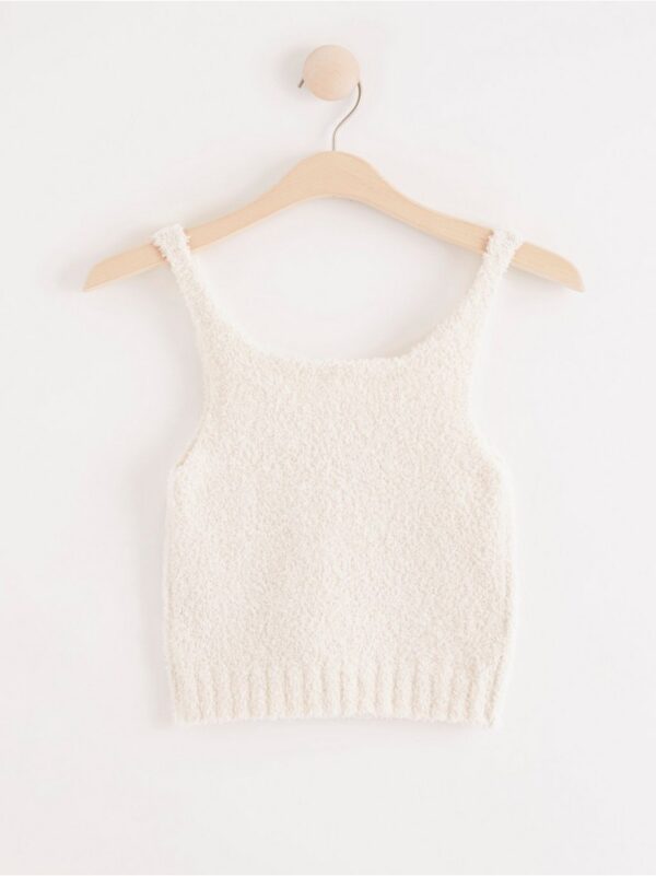 Sleeveless bouclé top - 8252725-325