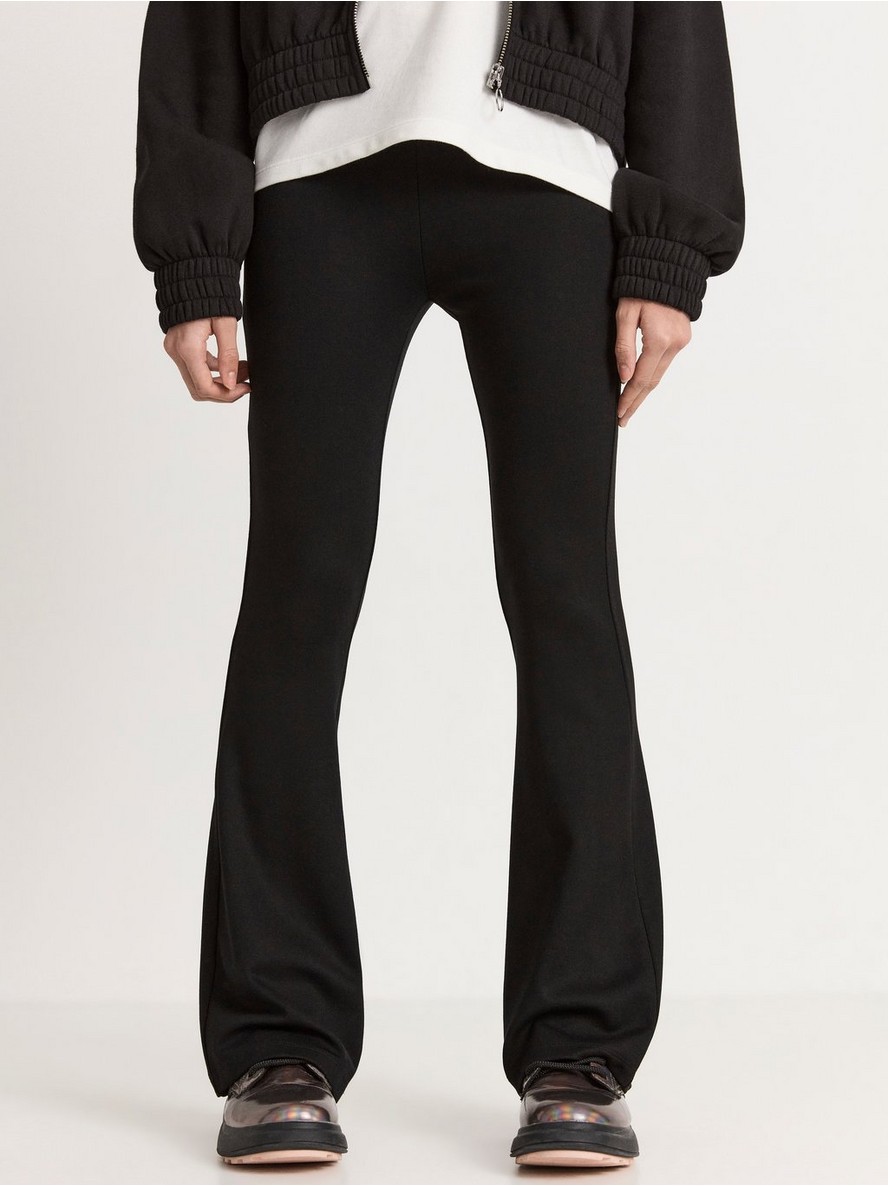 Pantalone – Flared jersey trousers with high waist