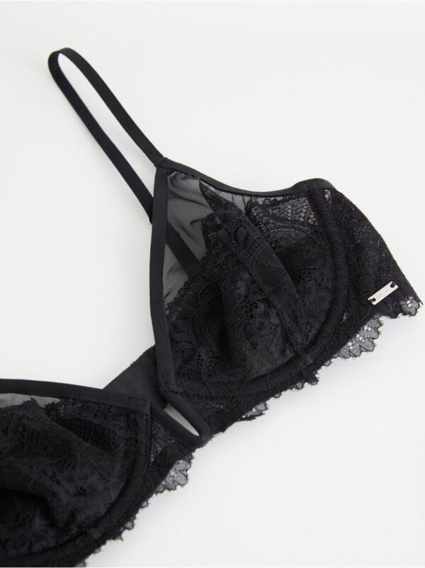 Unpadded bra with lace - 8266907-80