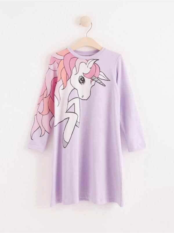 Nightdress with unicorn print - 8267433-7426
