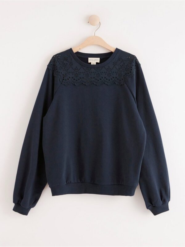 Sweatshirt with broderie anglaise - 8268647-2150