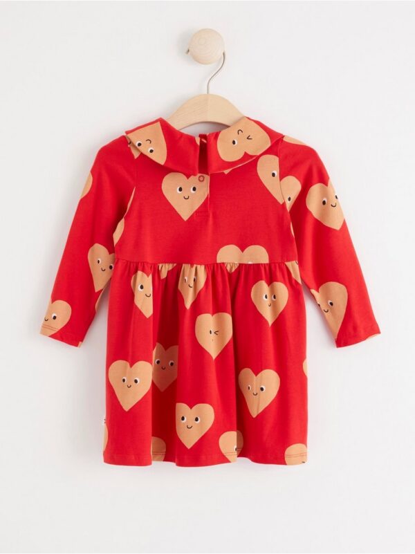 Long sleeve dress with hearts - 8272560-8668